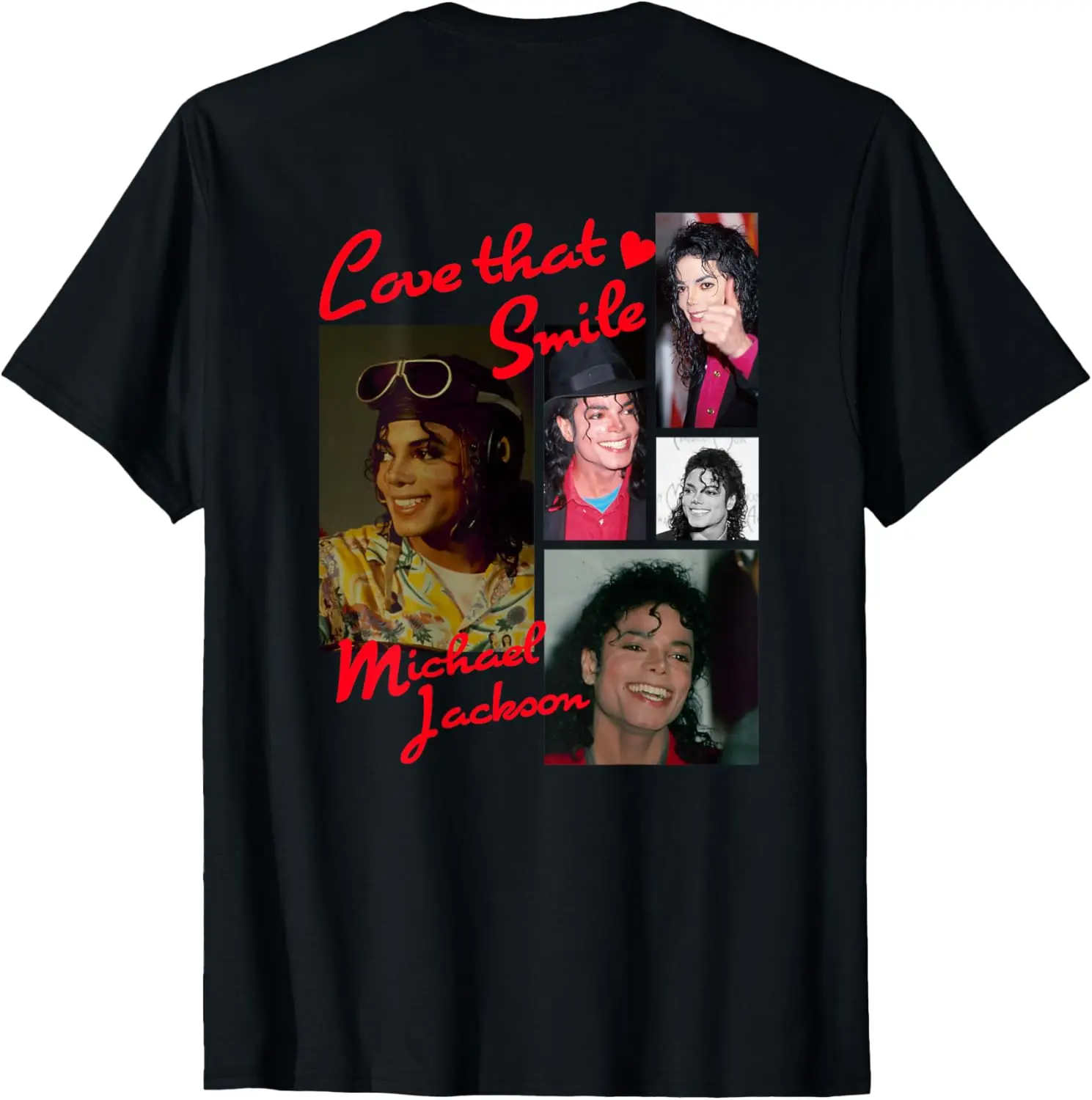 Michael Jackson 014 Back Print T-Shirt Unisex Pure Cotton Short-Sleeve Tee – Comfortable, Soft, Quick-Drying, and Suitable for Casual, Sports, and Outdoor Activities (Crew Neck)