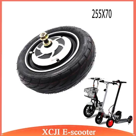 Upgraded 36V350W 10 inch electric scooter engine motor 255x70 thick tubeless tire wheel accessories
