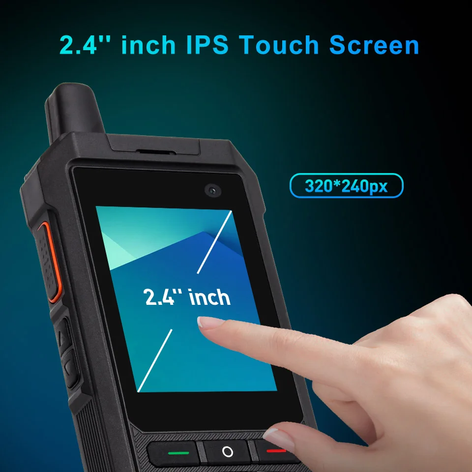 UNIWA F80S Walkie Talkie Smartphone Android 10 Mobile Phone Multi-language 2.4 Inch Touch Screen  Removable 4000mAh Battery