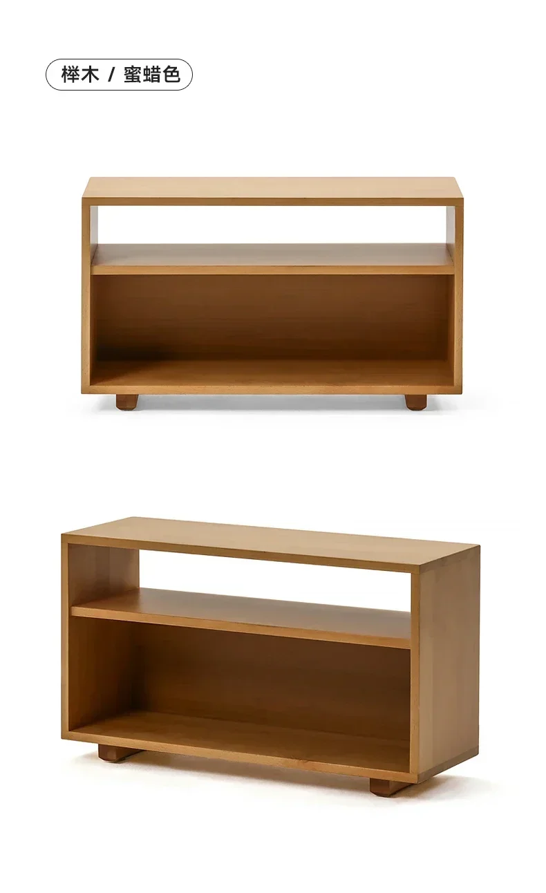 series oak solid wood edge table/sofa side table magazine storage cabinet