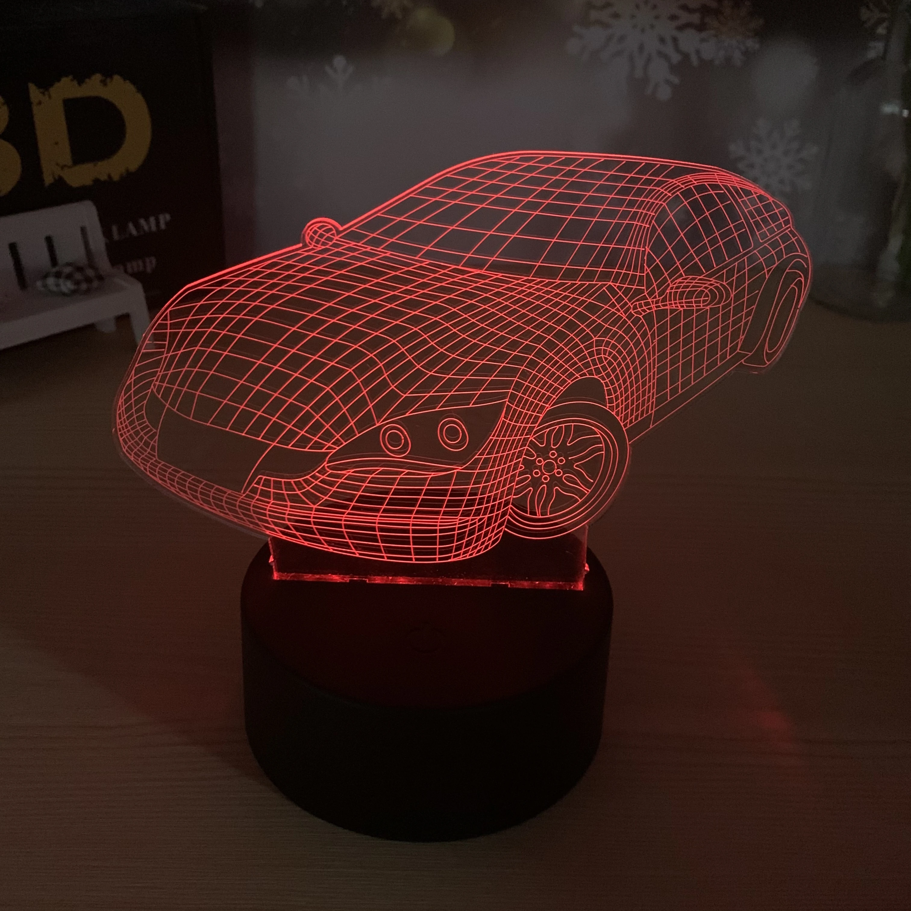 Lámpara de mesita de noche para dormitorio, luz nocturna 3d de nivel alto de apariencia, enchufe creativo, regalo cálido de ensueño