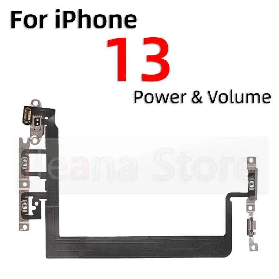 Aiinant Power Volume Button NFC Wireless Charging Lidar Flash Light Power Flex Cable For iPhone 13 Pro Max mini Phone Parts