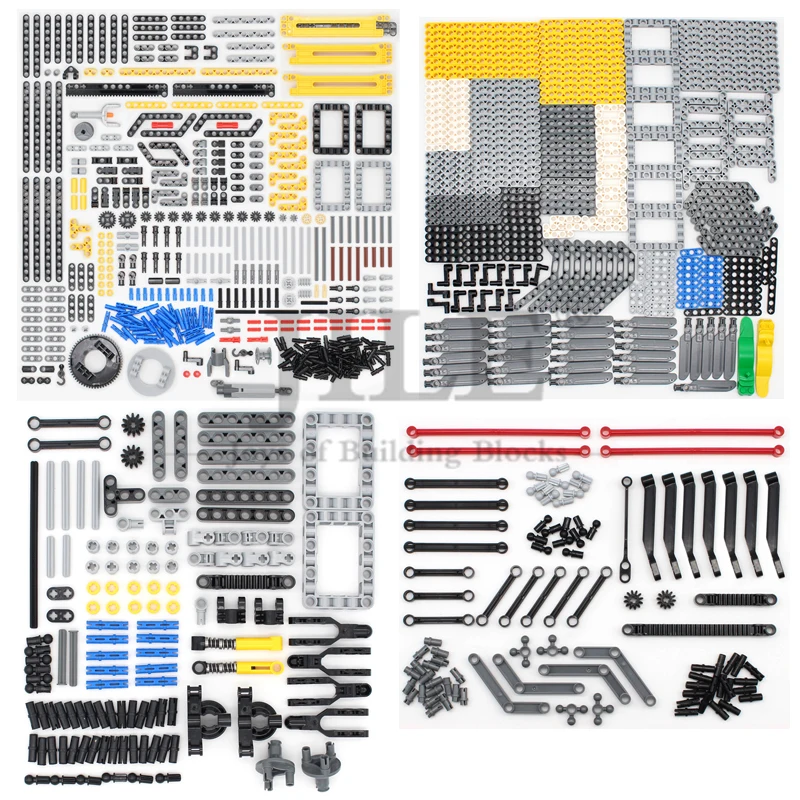 MOC High-Tech Bricks Technology Liftarm Beam Gear Cross Axle Frame Connector Pin Build Building Blocks Robot Compatible Car Toy