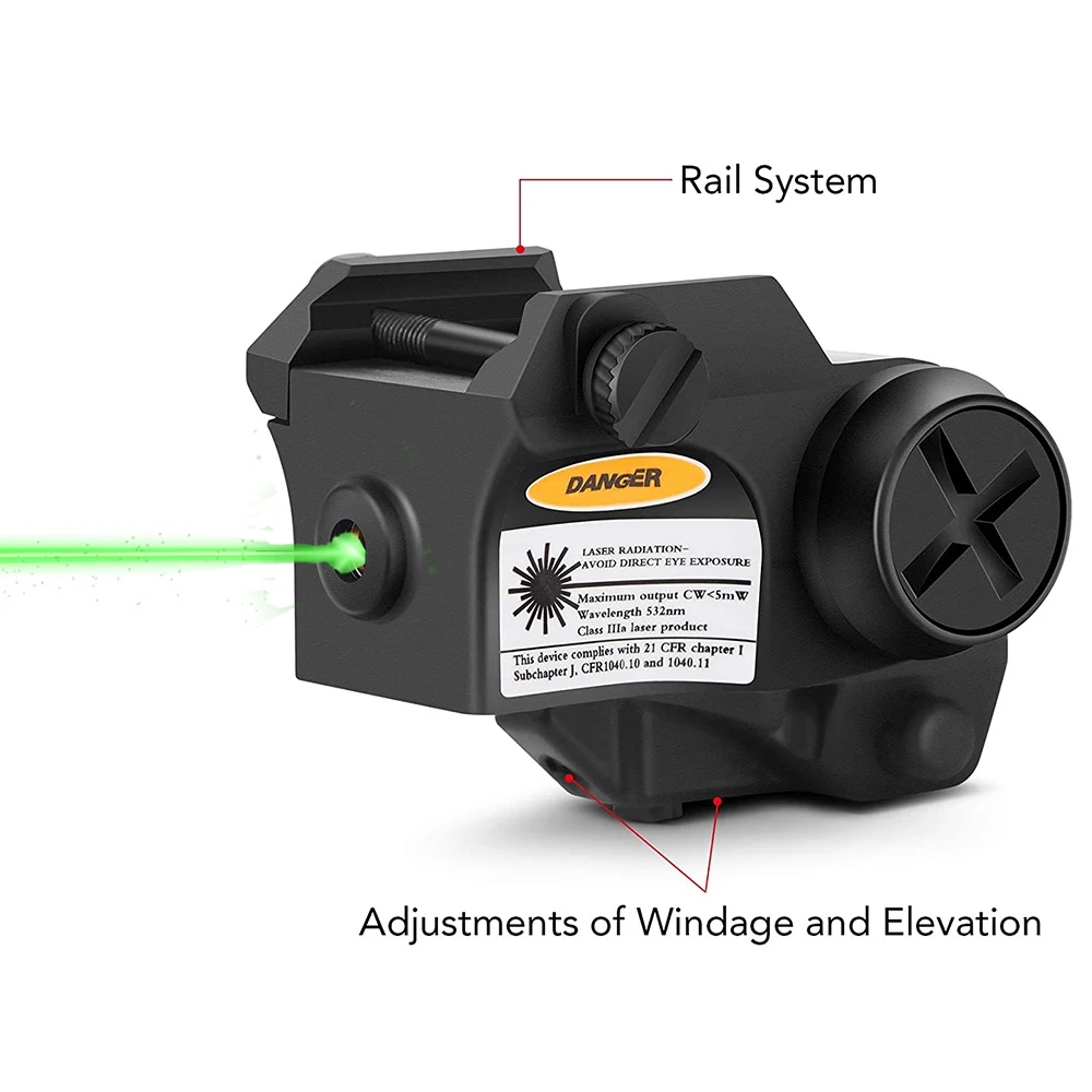 Tactische Wapen Pistool Rood Groen Dot Gericht Laser Pointer Sight Voor Pistool Taurus G2C G3C TS9 Glock 20mm Picatinny rail