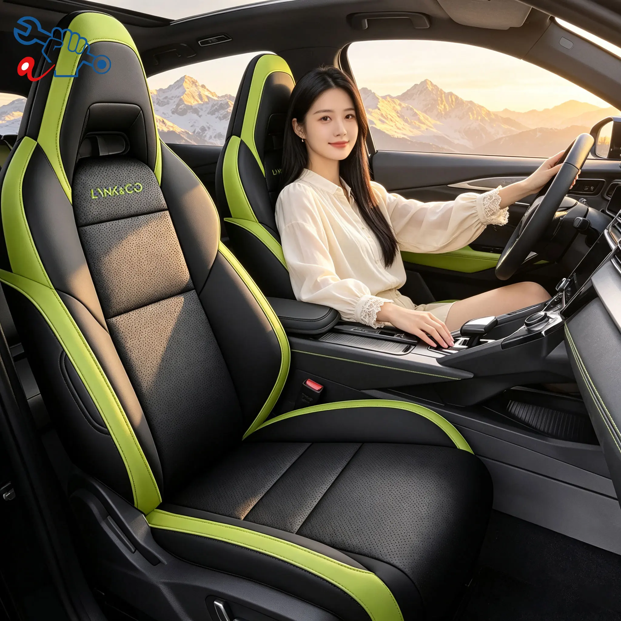 Left-Drive Car Seat Cover For Lynk & Co 03 2024 All Season Seat Cushion Custom Fit Full Surround Protective Covers Vehicle
