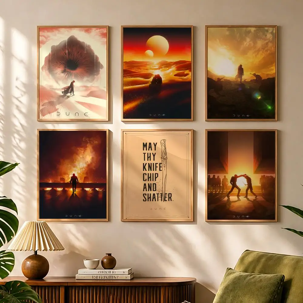 Classic Movie D-Dune Painting Calligraphy Canvas HD Poster Waterproof Fade Resistant Wall Art Print for Home Decor
