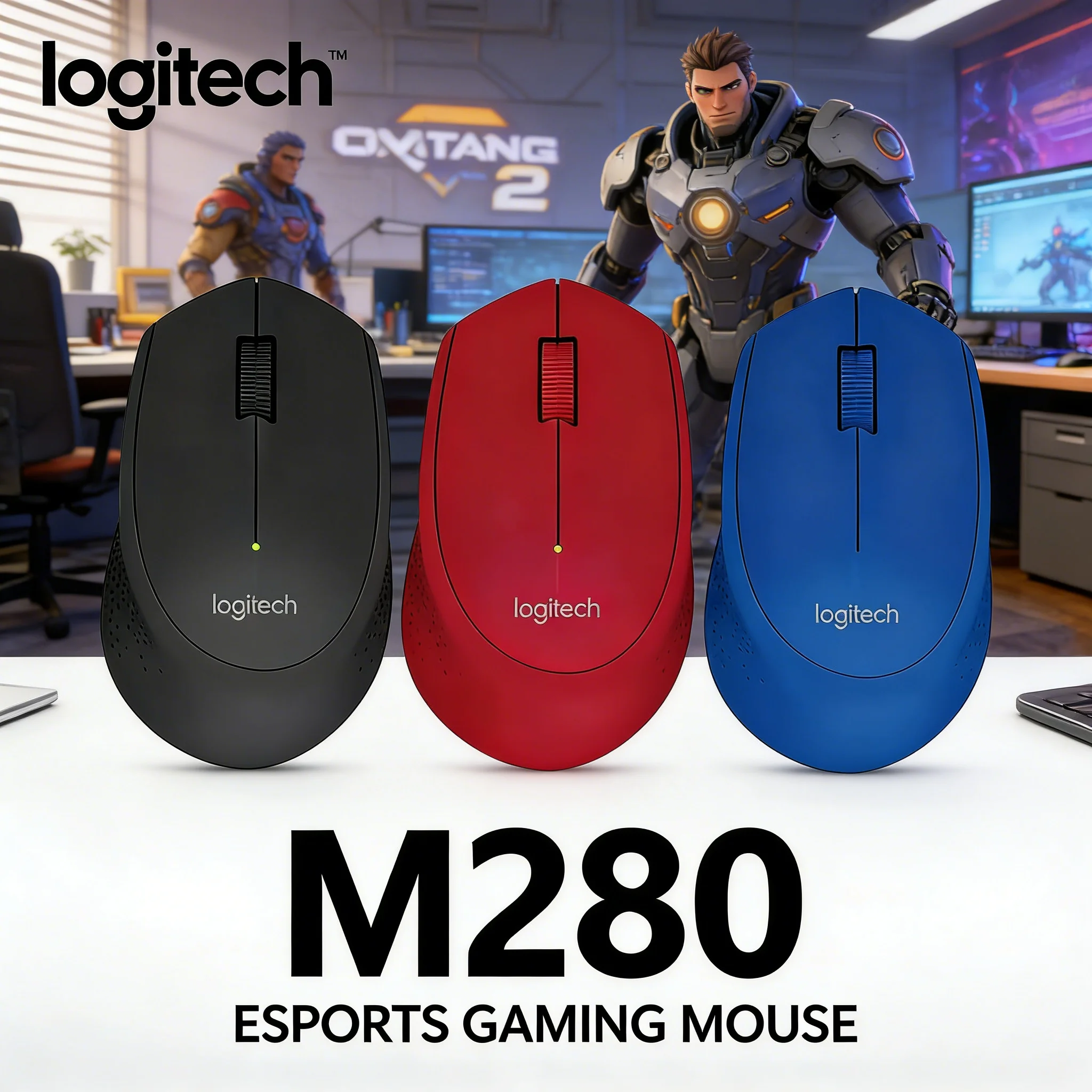 

Logitech M280 Wireless Mouse - Portable Design Reliable Connection for Laptops & Desktops Suitable for Gaming And Office Use