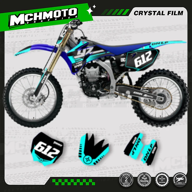 

MCHMFG Custom Team Motorcycle Graphics Background Decal Stickers Kits For YAMAHA 2006 2007 2008 2009 YZF250 YZF450