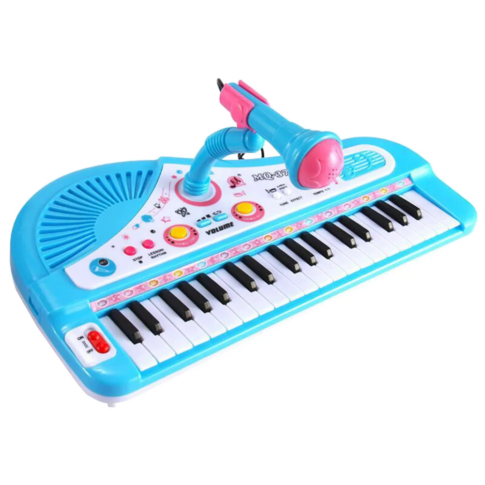 37 Keys Kids Piano Multifunction Electronic Keyboard Musical Instrument For Child Learning Fun Visual Auditory Memory