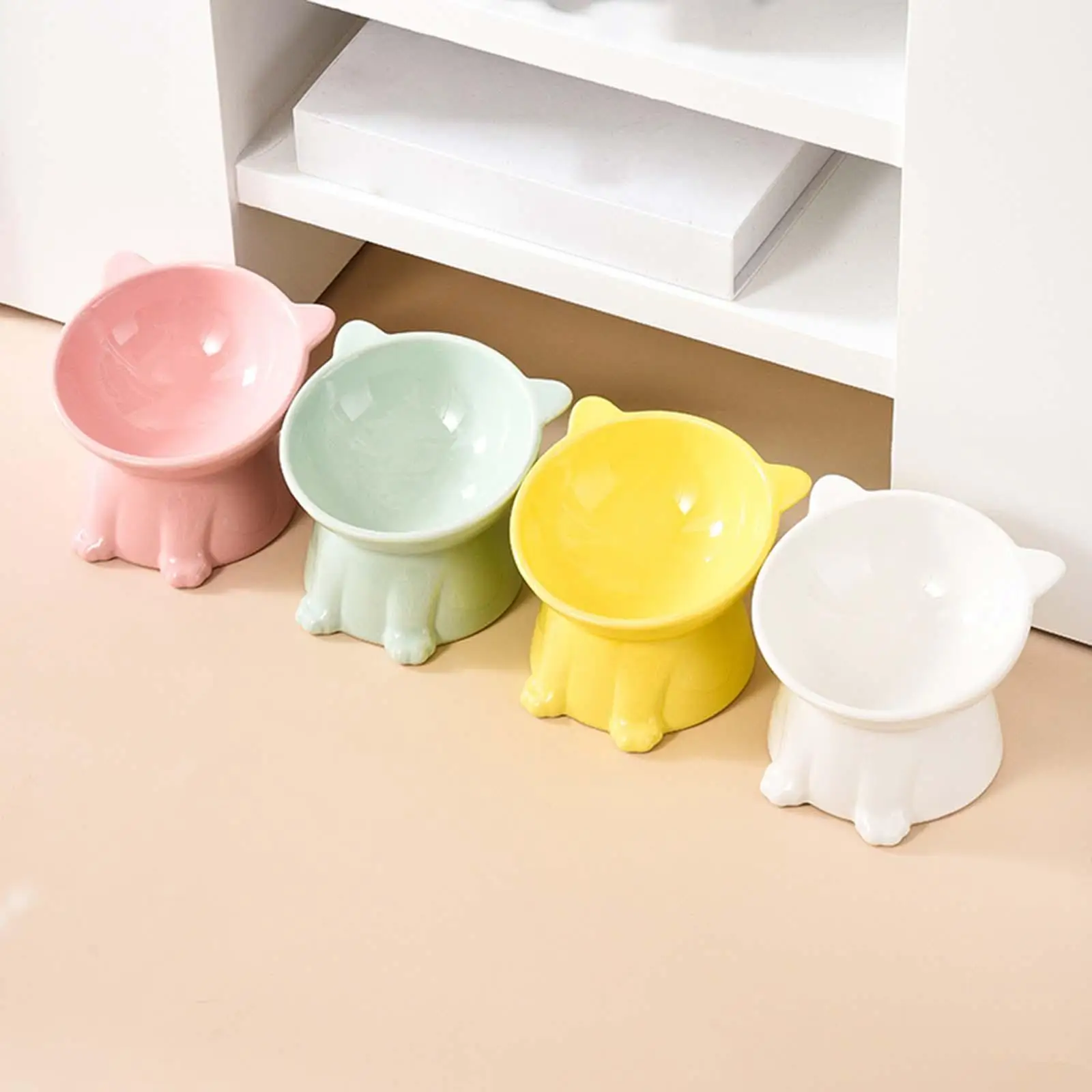Premium Cat Food Bowl - Elevated Design for Optimal Feeding Experience