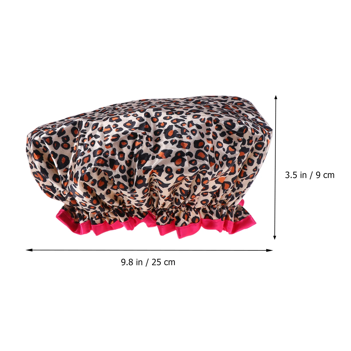 

Водонепроницаемая шапочка для душа, 2 шт., защита волос с леопардовым узором, предотвращающая лампочку, двухслойная, мягкая, многоразовая, для путешествий