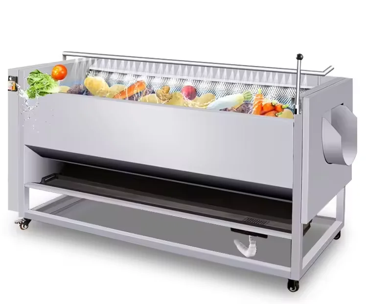 Gold Seller Electric Fruit Washer Peeler Machine Root Vegetable Brush Roller for Potato Lotus Root Taro Carrot Radish Ginger Pee