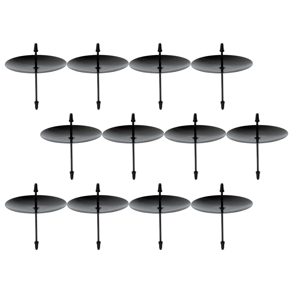 12pcs Iron Holders Large Diameter Wax Catching Decorative Fixator For Advent Wreath Household Stand Decor