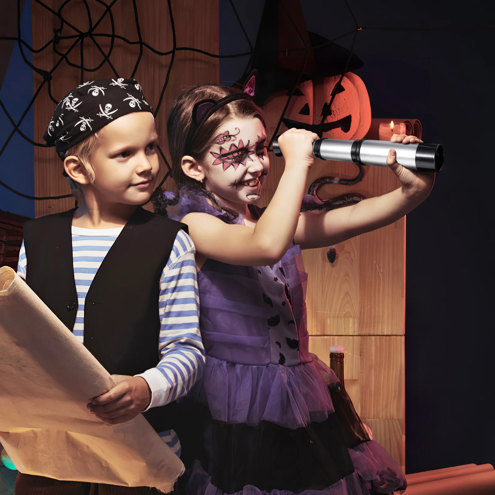 

Children's Magnifying Telescope Retractable Portable Design for Nature Study Safe Premium Material Educational Gift for Young