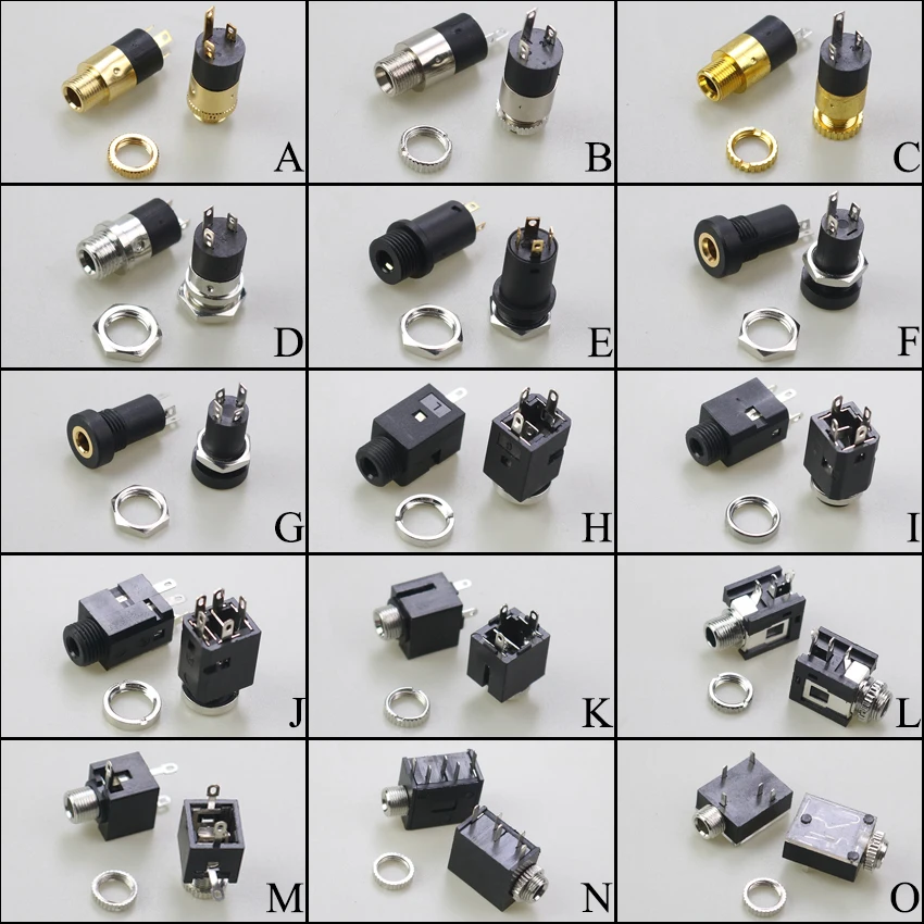 1pcs 3.5 PJ-392 3640 a 399 341 342m 301ステレオメスソケットジャック、ネジ付き3.5オーディオビデオヘッドフォンコネクタ