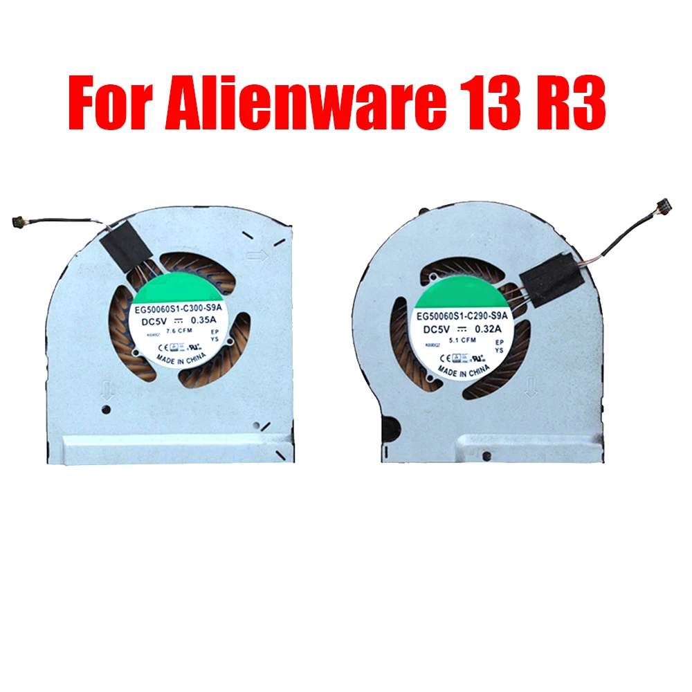 

For Alienware 13 R3 Laptop CPU GPU Fan EG50060S1-C300-S9A EG50060S1-C290-S9A DC5V