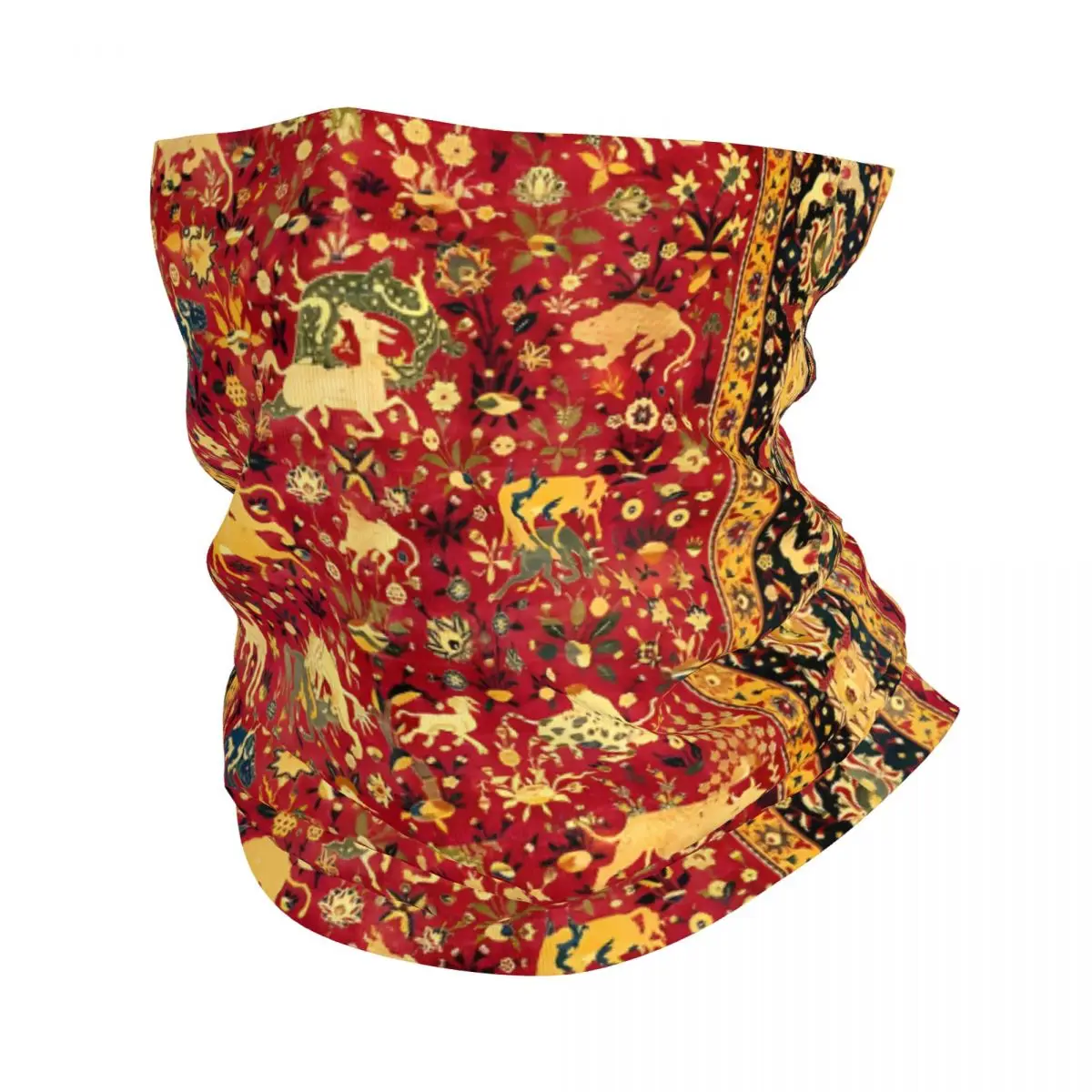 Medieval Persian Rug With Beasts Headband Neck Cycling Tube Scarf Bandana Gaiter All Seasons Unisex