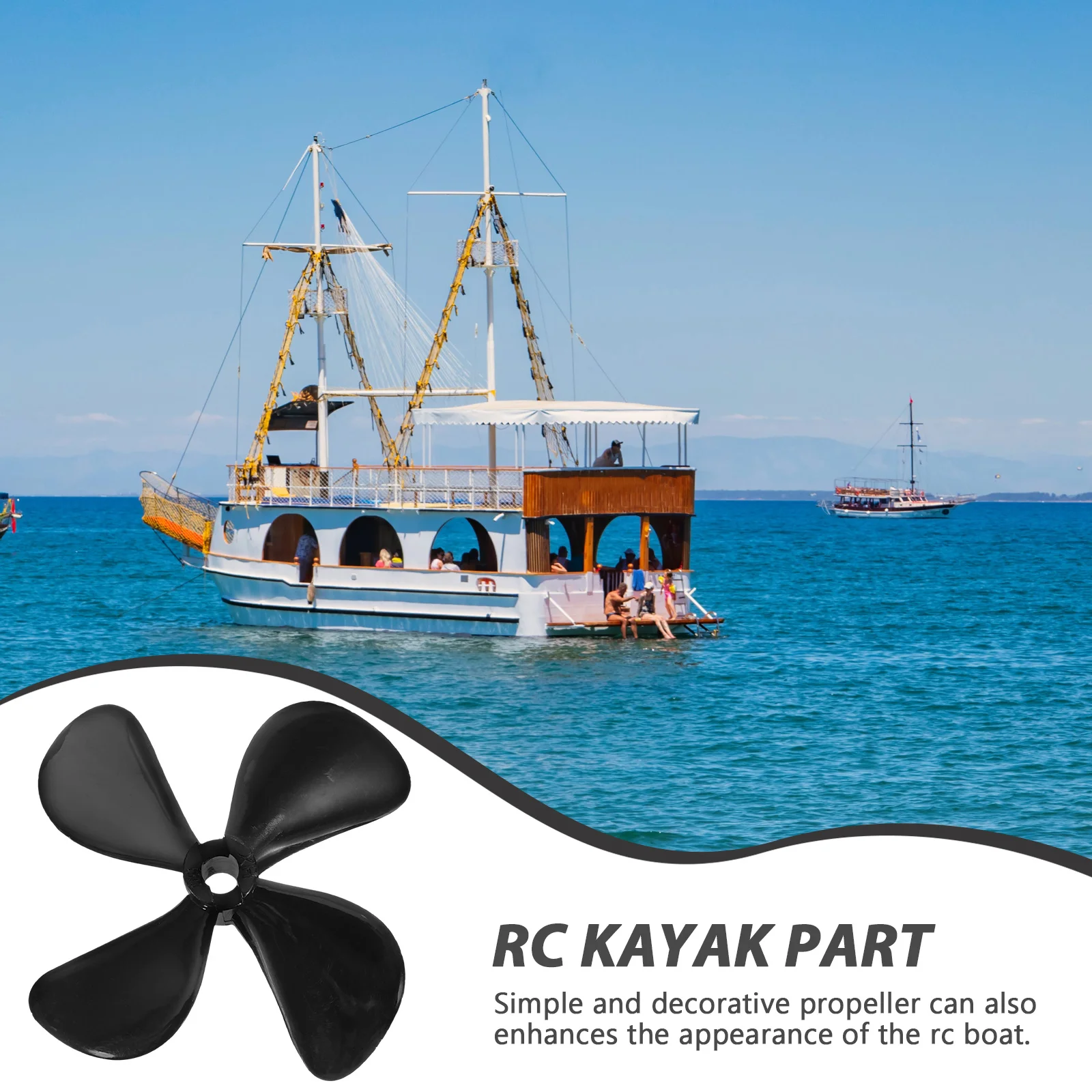 

Spiral Propeller For Rc Boat Durable Plastic Replacement Small Boat Propulsion Part Compatible With Multiple Remote