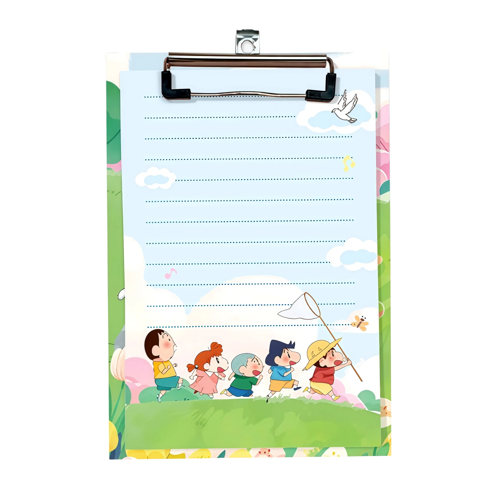 Crayon Shin-chan A5 Color Page Memo Pad Cartoon Portable Clipboard Student Memo Stationery Set
