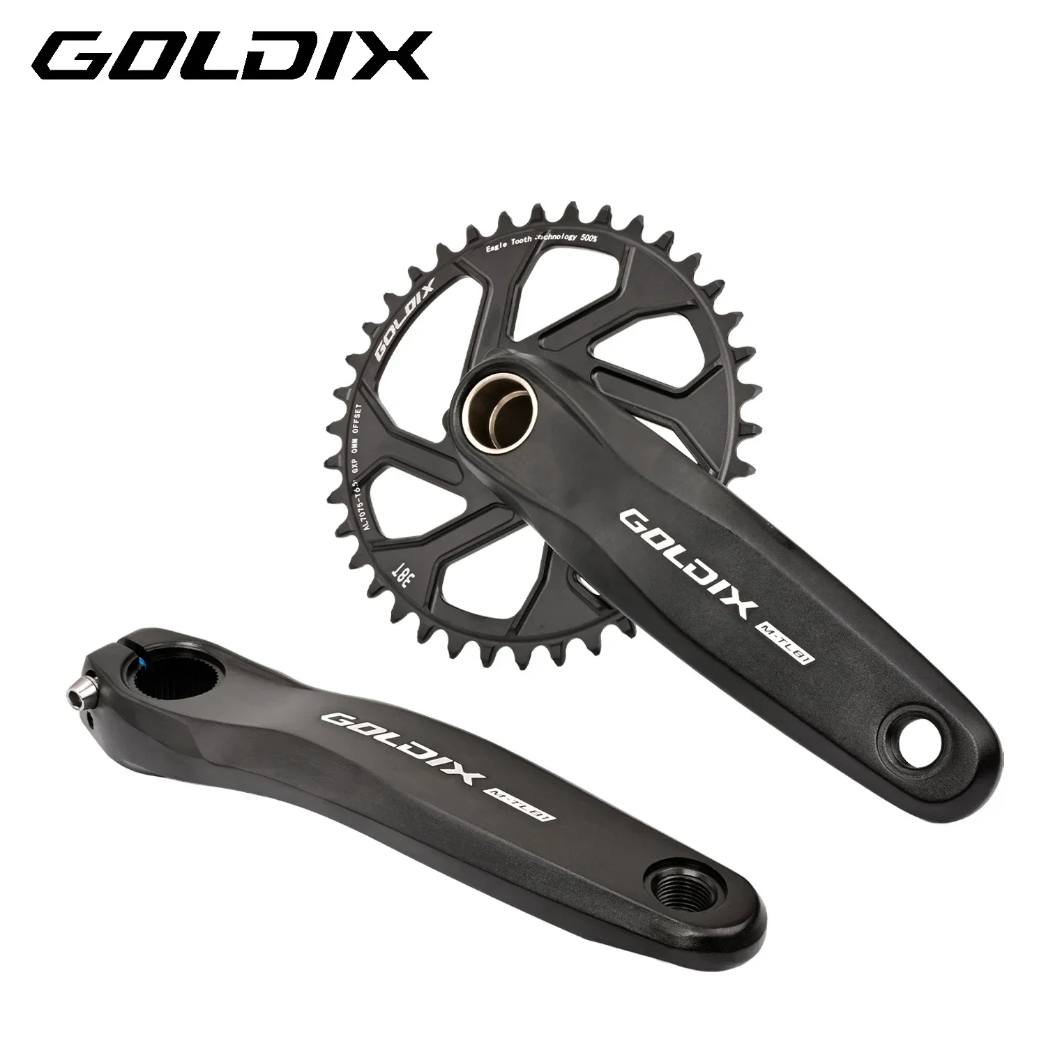GOLDIX TL81 High Strength Bicycle Crankset 165/170/175mm Forged Crank Arm 3Bolt Direct Mount Narrow-wide Chainring For MTB Bike