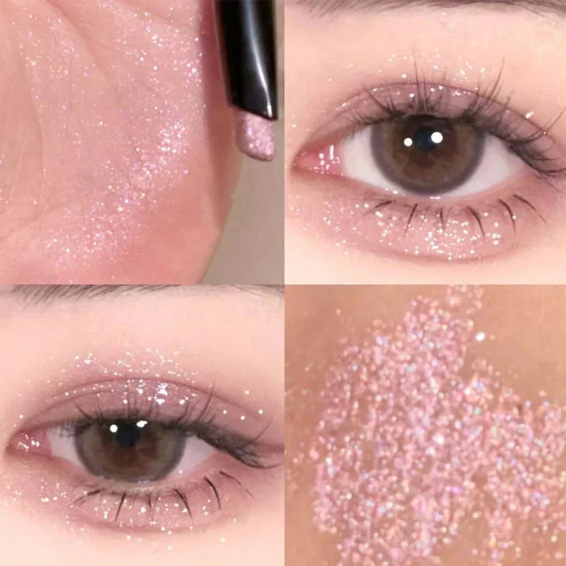 Glinsterende oogschaduwpen Gezichtsmake-up Markeerstift Stick Langdurige glanzende diamant Roze Zijderups Champagne Gouden Eyeliner Gelpen