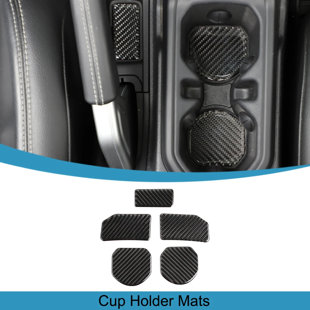 

Car Cup Holder Mats Drink Pad Coaster Decoration Sticker for Jeep Wrangler JL 2018-2021 2022 2023 2024 2025 Interior Accessories