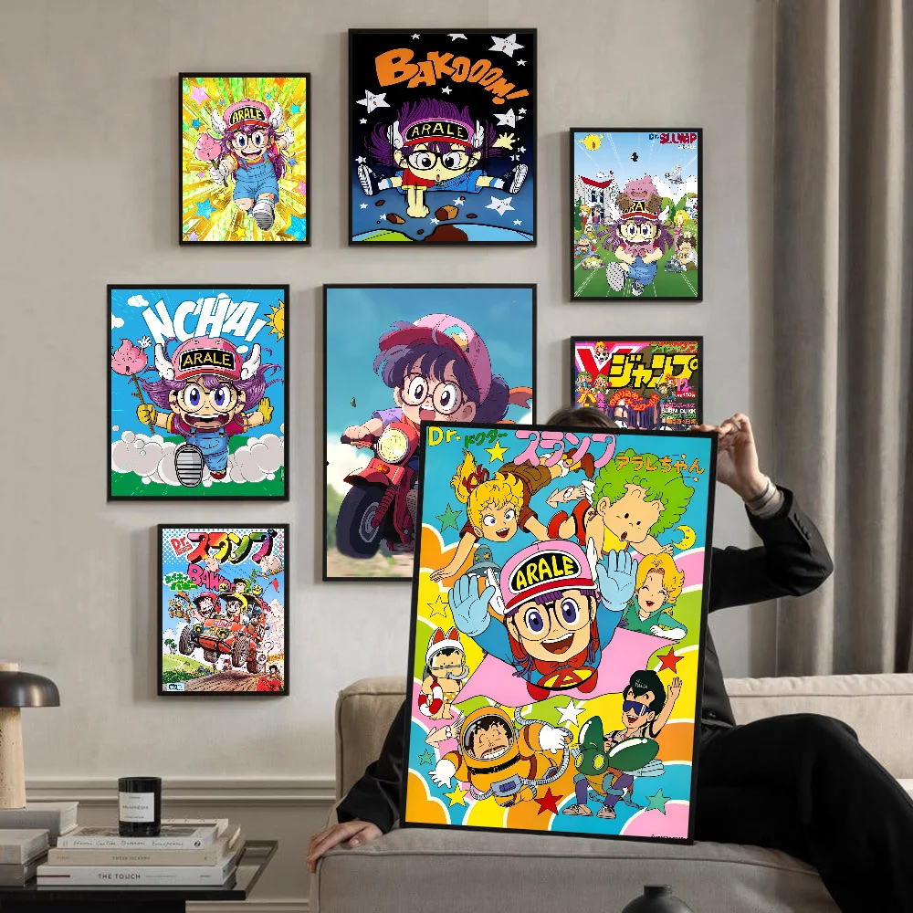 Cartoon Dr Slump Arale Whitepaper Poster HD Quality Poster Wall Art Painting Study Room Wall Decor