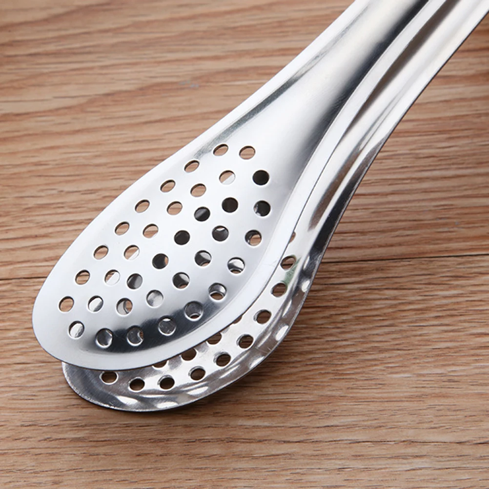 

12 Inches Stainless Steel Tongs Food Clip For Kitchen Bbq Salad Toast Dessert Buffet Outdoor Dining Lightweight Ergonomic Handle