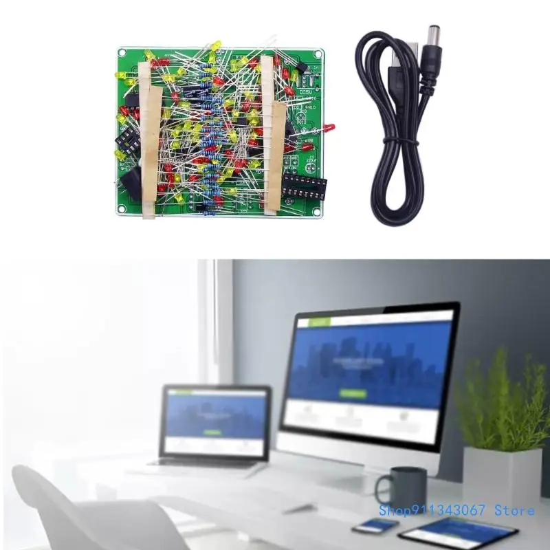 Kits aprendizaje práctica NE555 + CD4017, módulo luces LED intermitentes, conjunto electrónico, módulo luz