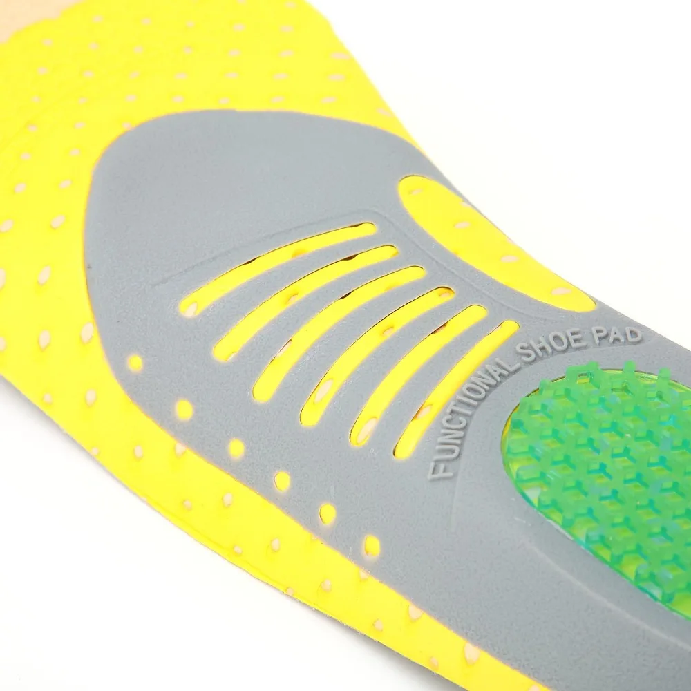 A pair EVA EVA Arch Support Insoles Beige 29.4x9.8cm Shock Absorbing Sports Inserts Running Basketball Cushion Insoles