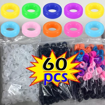 60pcs Small Transparent Round Ear Hook Eyeglasses Clear Silicone Glasses Anti Slip Grip Temple Tip Holder Eyewear Accessories