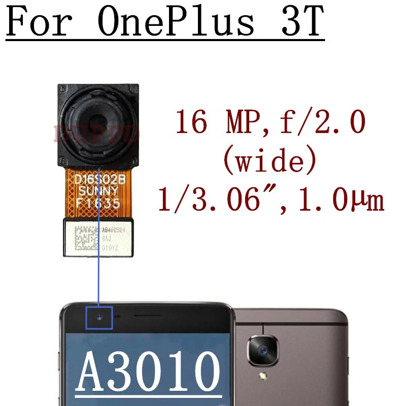 Front Rear Camera For OnePlus 1+ 3 3T A3000 A3003 A3010 Selfie Original Frontal Wide Backside Full Set Camera Module Spare