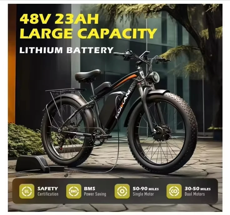 2024 New Electric Bike for Adult, 2000W Peak 2500W Dual Motor Ebikes, 23Ah 35MPH Fastest Ebike, 26x4.0 Fat Tire All Terrain Ele