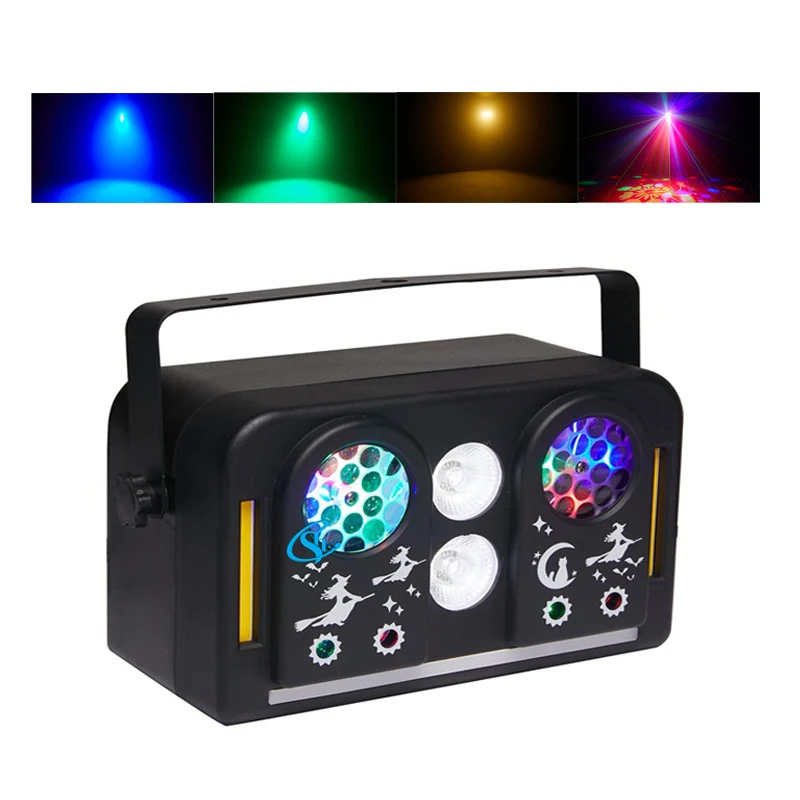 Mini Dj Lights LED 40W Beam Pattern Red Green Laser Picture Strobe Stage Light DMX512 Remote Control For Disco Party KTV Club