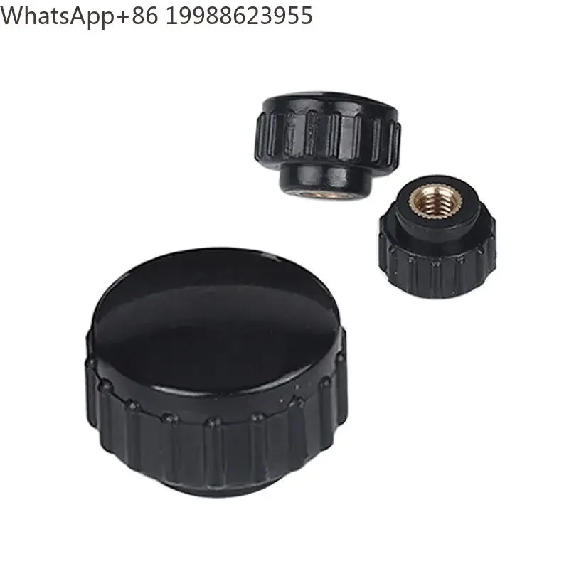 10Pcs Bakelite Round Knurled Knob Clamp Tighten Nuts Handle Bakelite Mechanical Thumb Nut Grip Knobs Female Thread M4 M5 M6 M8