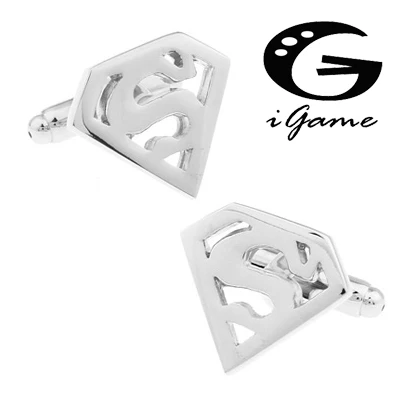 Men\'s Fashion Cufflinks Silver Color Novelty Comic Cartoon Film Superheroes Design Cufflinks Wholesale & Retail