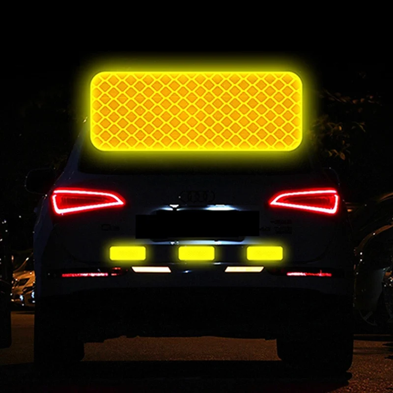 Car Truck Bumper Safety Reflective Warning Strip Night Driving Secure Reflector Sticker Auto Exterior Decals Car Styling 3x8CM