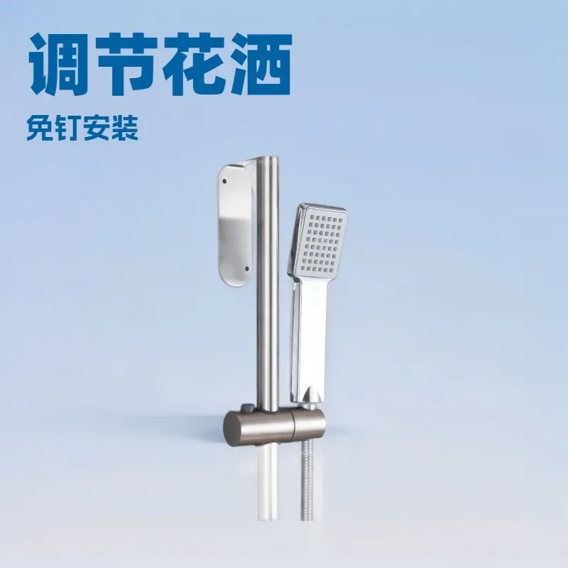 

Shower Slide Bar with Height/Angle Adjustable Handheld Shower Head Holder, Bathroom Stainless Steel Shower Head Holder for Bath
