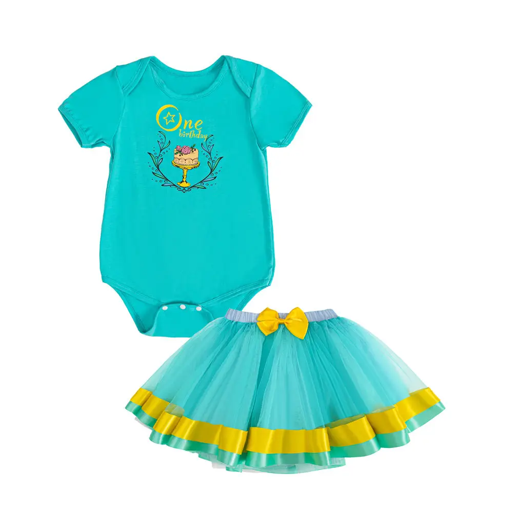 

Children's Two-piece Triangle Crawling Suit Girls Short-sleeved Pajamas Lace Bow Decoration Children's Pajamas