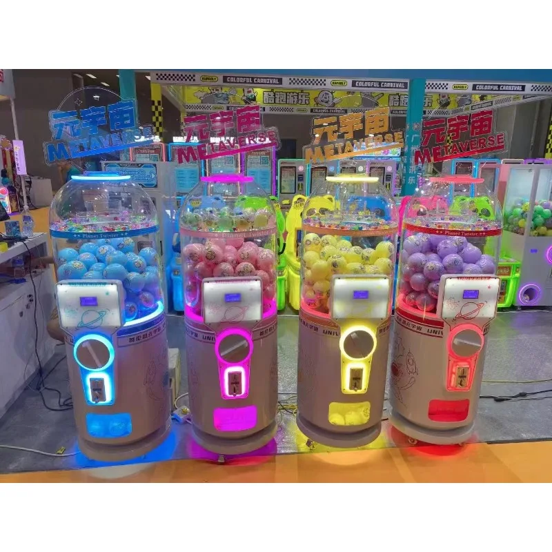 plastic acrylic coin-operated egg twisting toy machine candy egg twisting card egg twisting game coin English UK plug 110/220V
