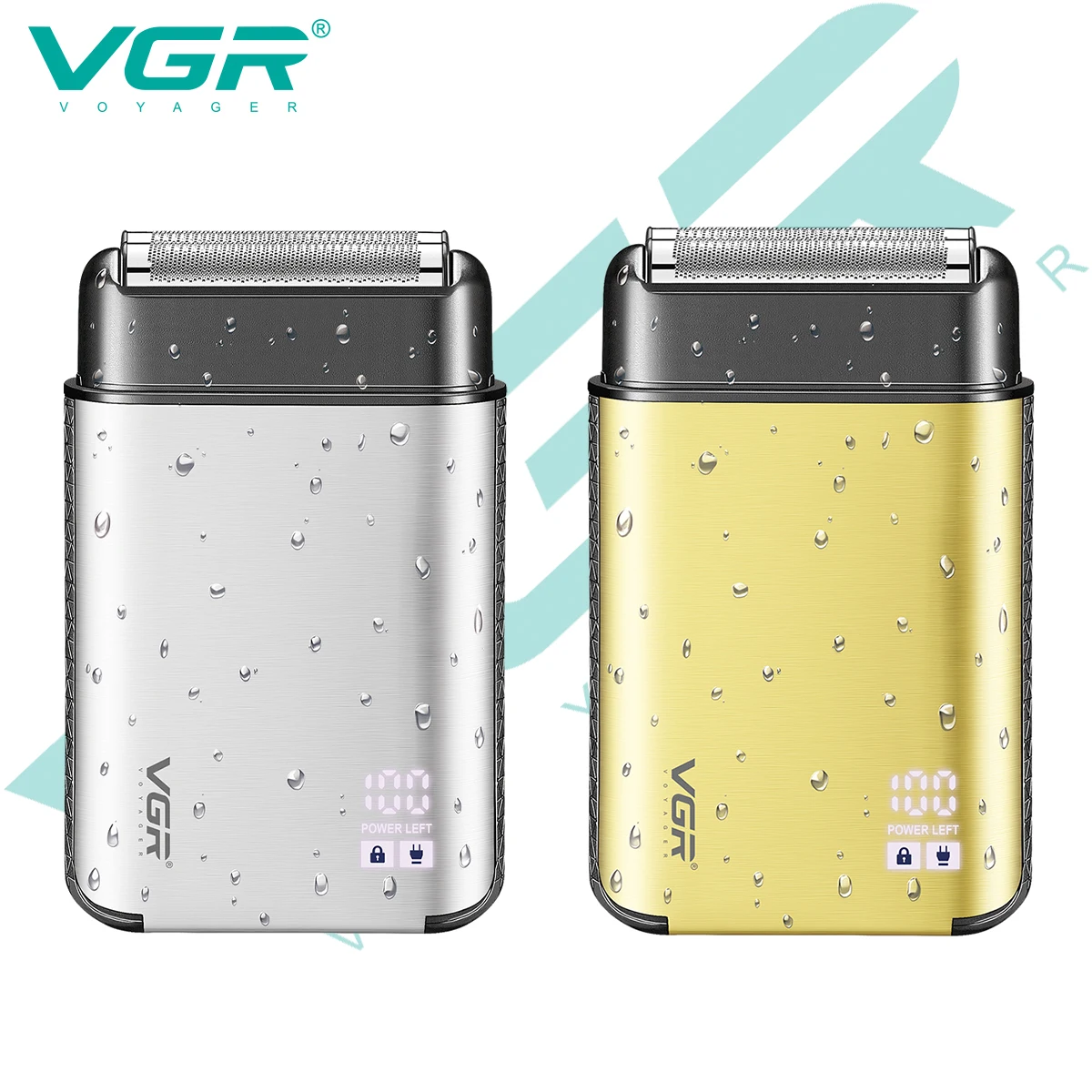 

VGR V-359 new shaver professional reciprocating blade head LED digital display shaver metal body IPX waterproof convenient shave