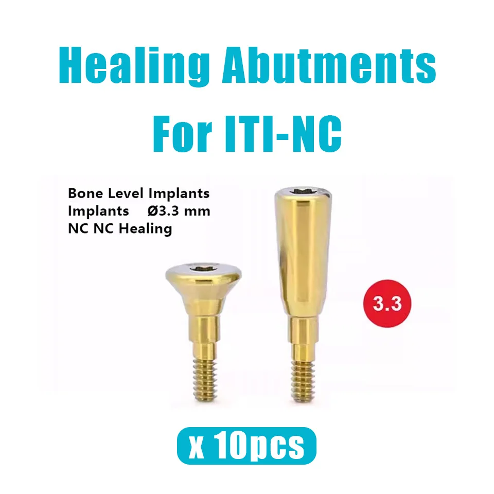 Dental Healing Abutments 10Pcs/Set Pack Compatible With Straumann ITI NC RC RN Implant Systems Professional Oral Surgery Tools