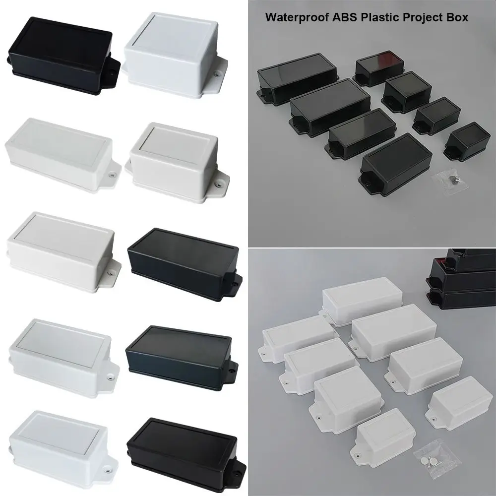 Waterproof Project Enclosure Boxes White Black 10 Styles Storage Case ABS Plastic Housing Instrument Case Electronic Supplies