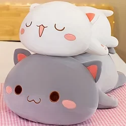 Kawaii Lying Cat Plush Toys Stuffed Cute Cat Doll Lovely Animal Pillow Soft Cartoon Cushion Kids Birthday Gifts Bedroom Decor