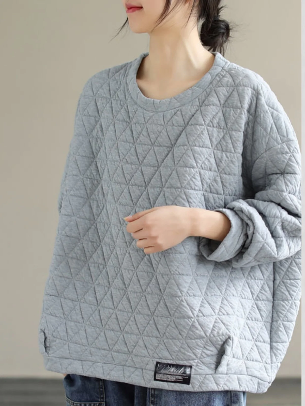 Retro japonés Sle redondo Ne sudadera mujer Otoño Invierno tamaño grande Casual versátil artístico algodón forrado tendencia cálida...