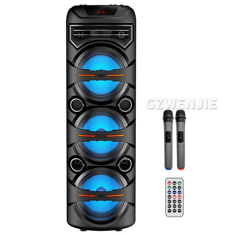 

Bluetooth Speakers 8.5Inch X 2 25W Wireless LED Light Party DJ Stage Speakers Multimedia Karaoke Woofer Sound Box Bluetooth