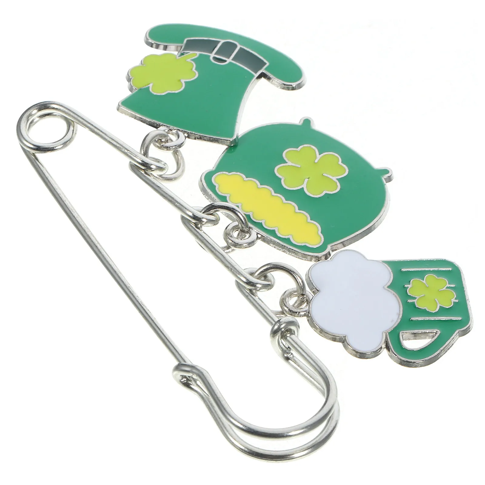Alloy Irish Shamrock Brooch Pin St Patricks Day Lapel Pin Party Clothes Backpack Hat Decoration Brooch Jewelry Accessories