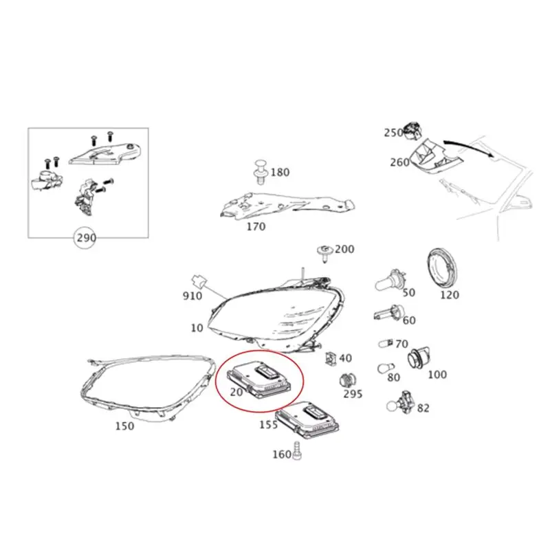Stable-Ballast Xenon Headlight Module Unit For VW Passat Touran Skoda 1K0941329, A2048700326,130732924000