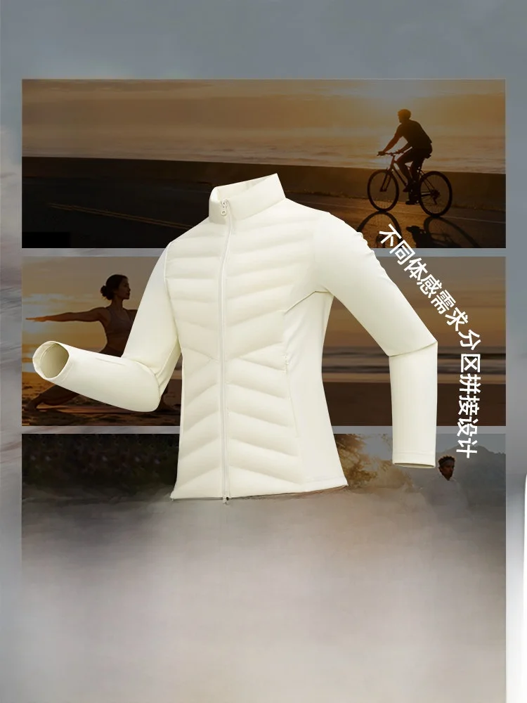 

Lightweight Sporty down Jacket SNOW FLYING Spring New Style Unisex Splicing Casual Sportswear Ladies' Commute Fashion