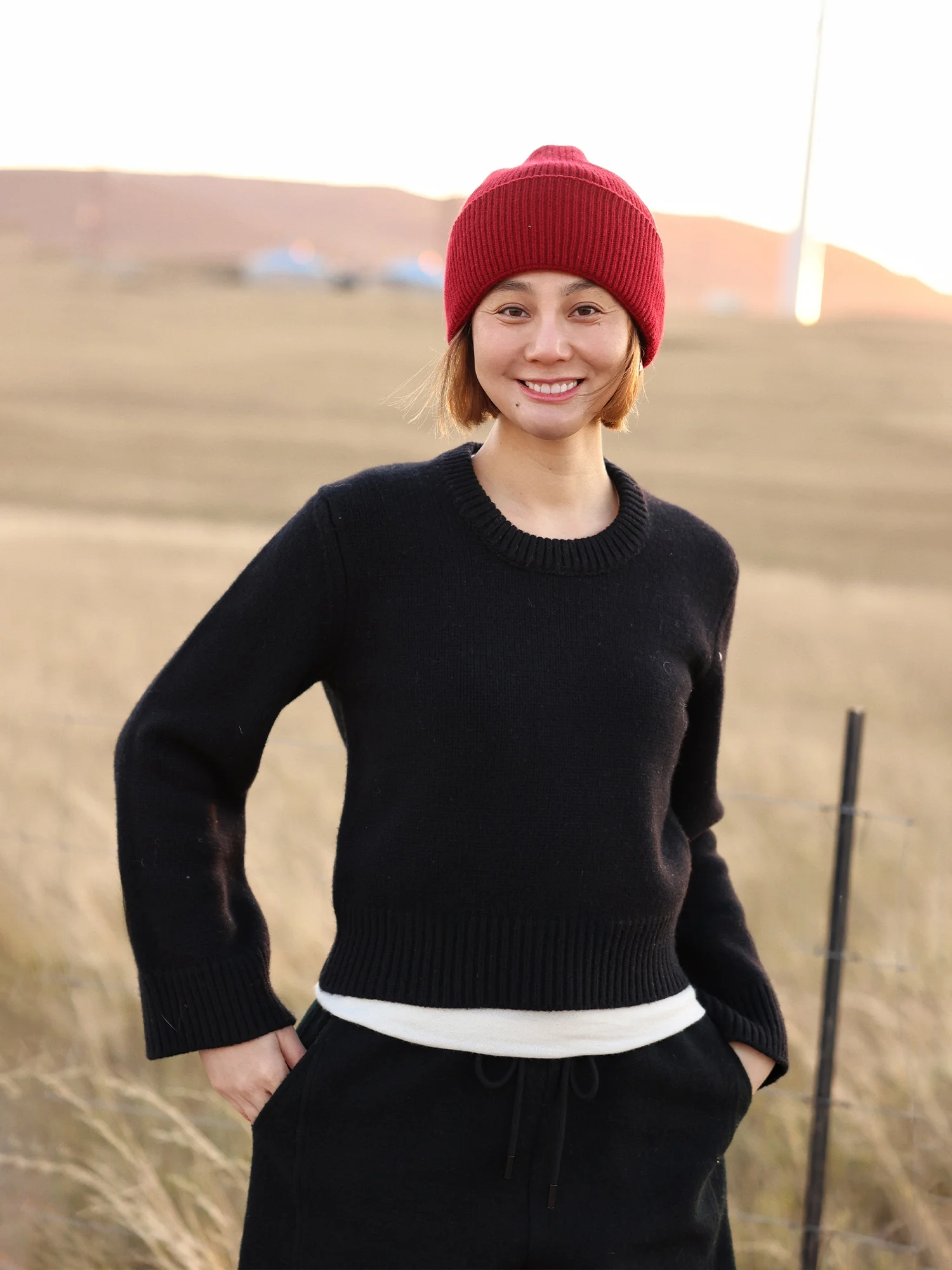 

WinnieTang 620g High Gauge 00% Wool mat Loose round Ne Versatile Knitwear Thi Sweater Women's Online Exclusive Wi...